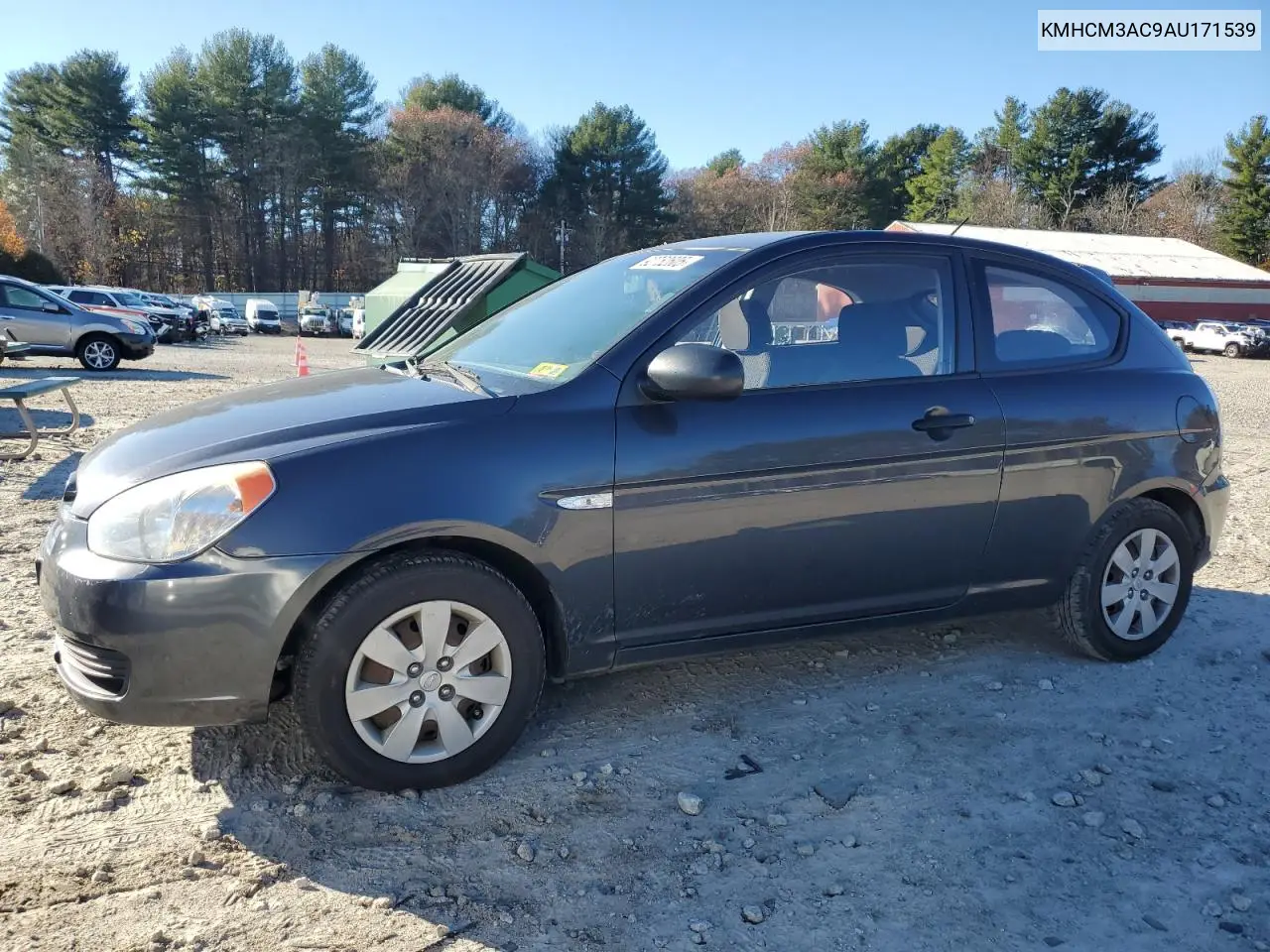 KMHCM3AC9AU171539 2010 Hyundai Accent Blue