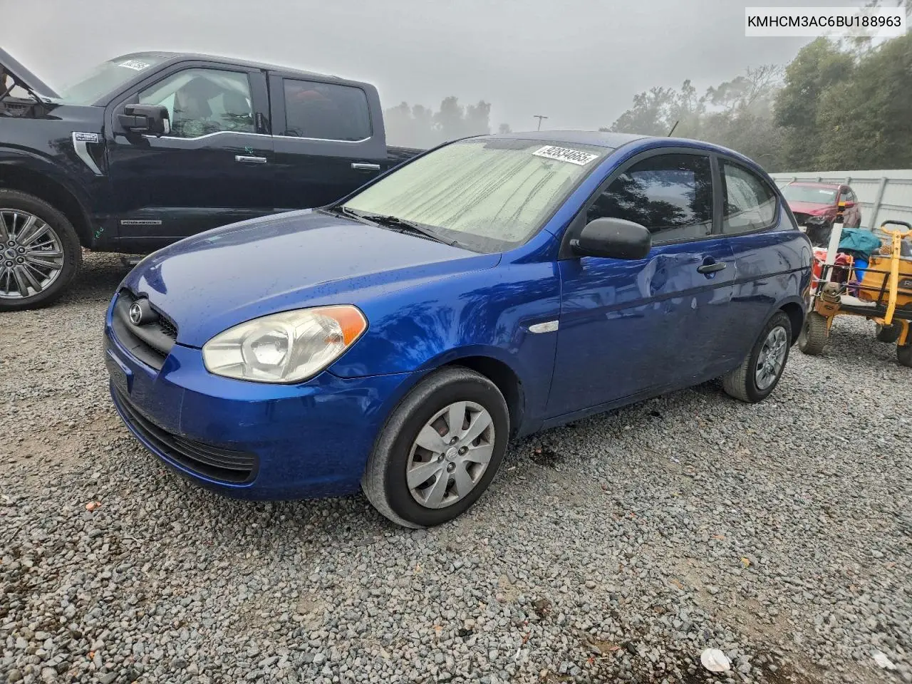 KMHCM3AC6BU188963 2011 Hyundai Accent Gl