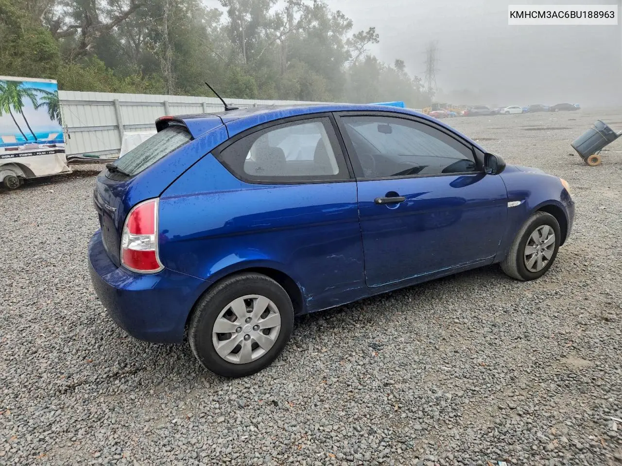 KMHCM3AC6BU188963 2011 Hyundai Accent Gl
