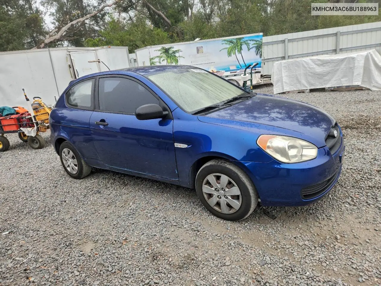 KMHCM3AC6BU188963 2011 Hyundai Accent Gl