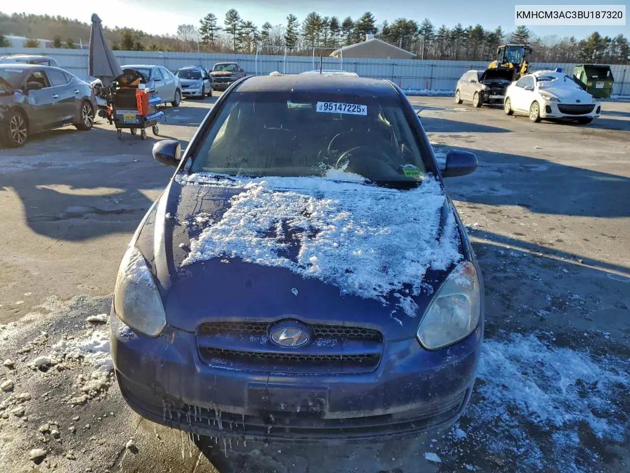 KMHCM3AC3BU187320 2011 Hyundai Accent Gl