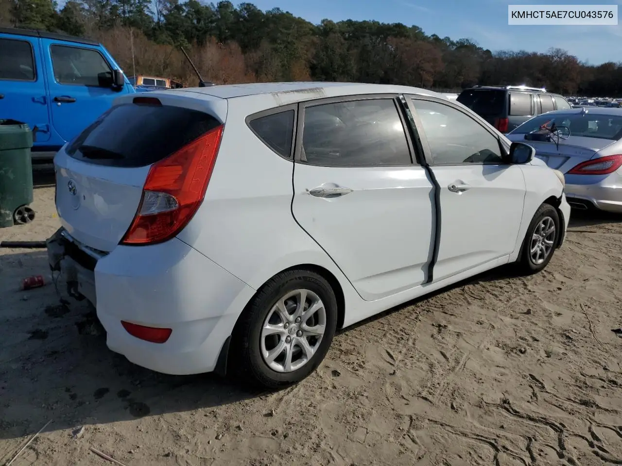 KMHCT5AE7CU043576 2012 Hyundai Accent Gls