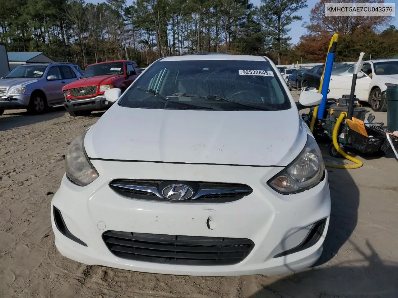 KMHCT5AE7CU043576 2012 Hyundai Accent Gls