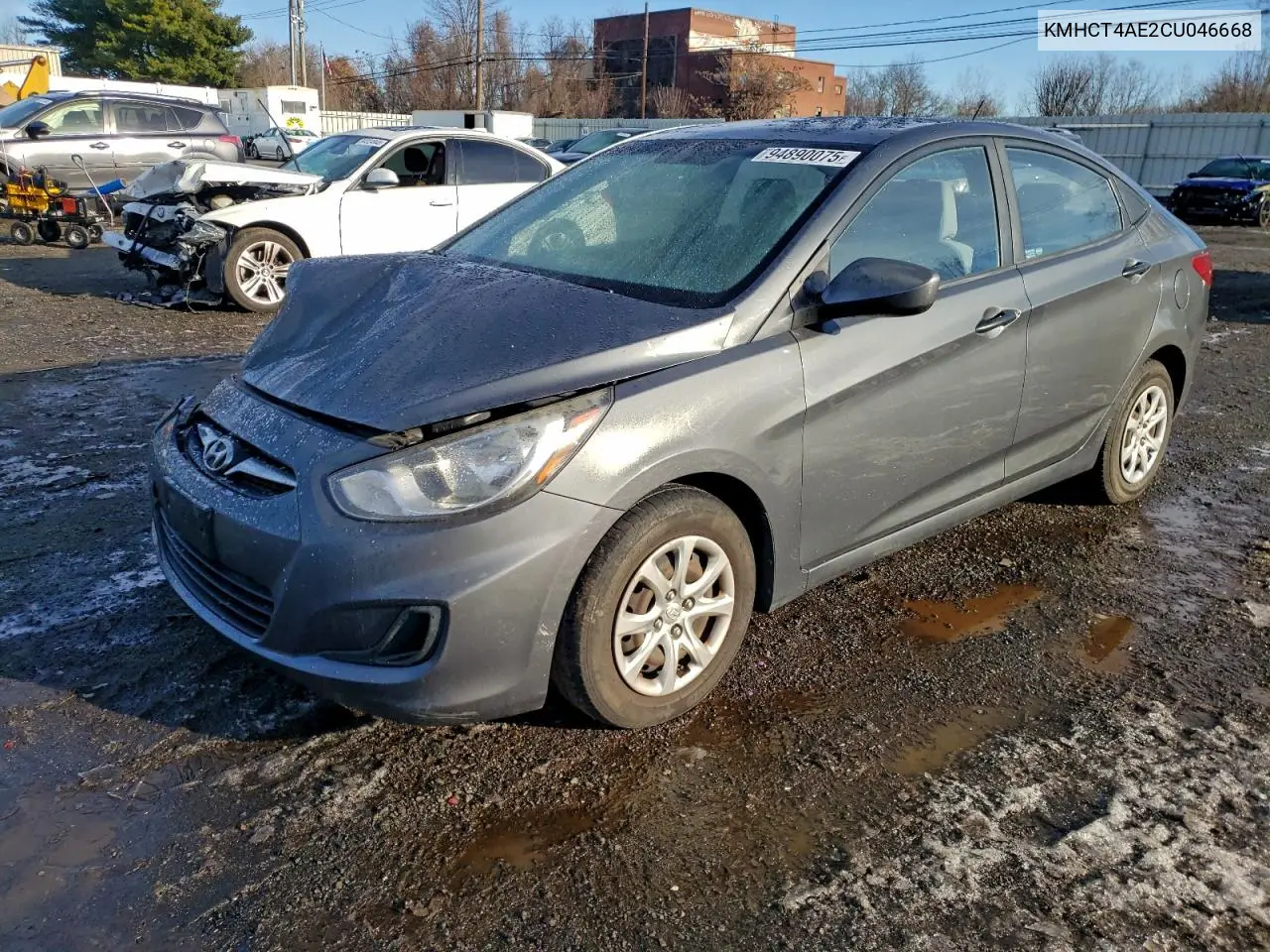 KMHCT4AE2CU046668 2012 Hyundai Accent Gls