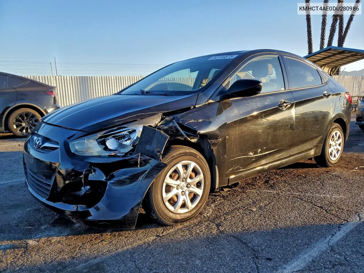 KMHCT4AE0DU280986 2013 Hyundai Accent Gls