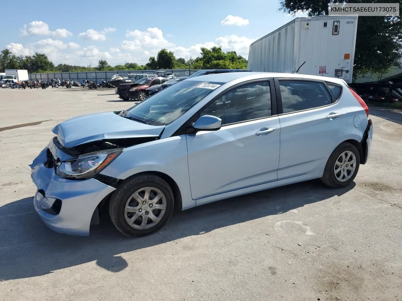 2014 Hyundai Accent Gls VIN: KMHCT5AE6EU173075 Lot: 71524744