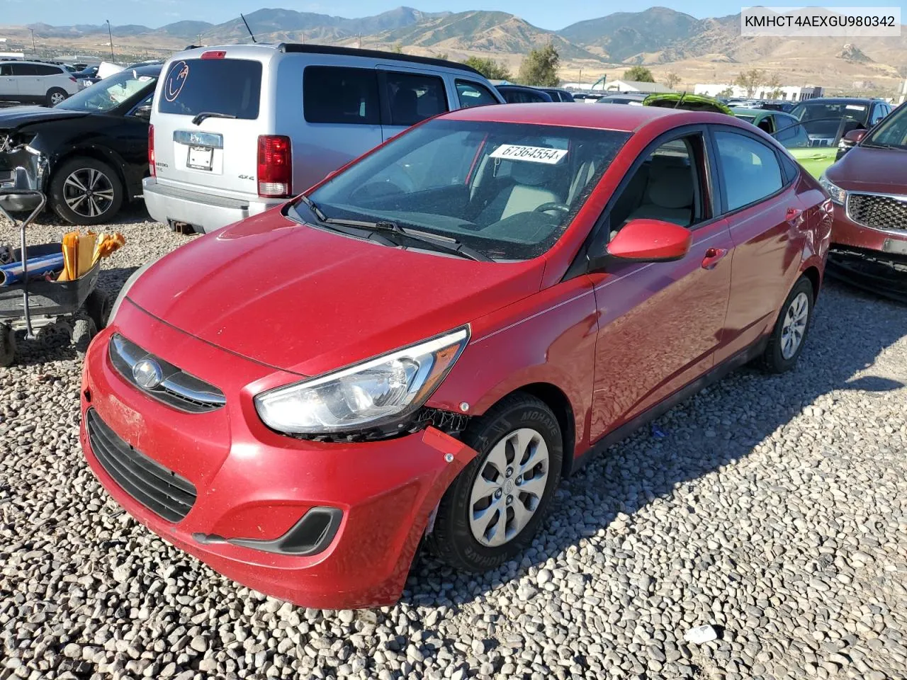 KMHCT4AEXGU980342 2016 Hyundai Accent Se