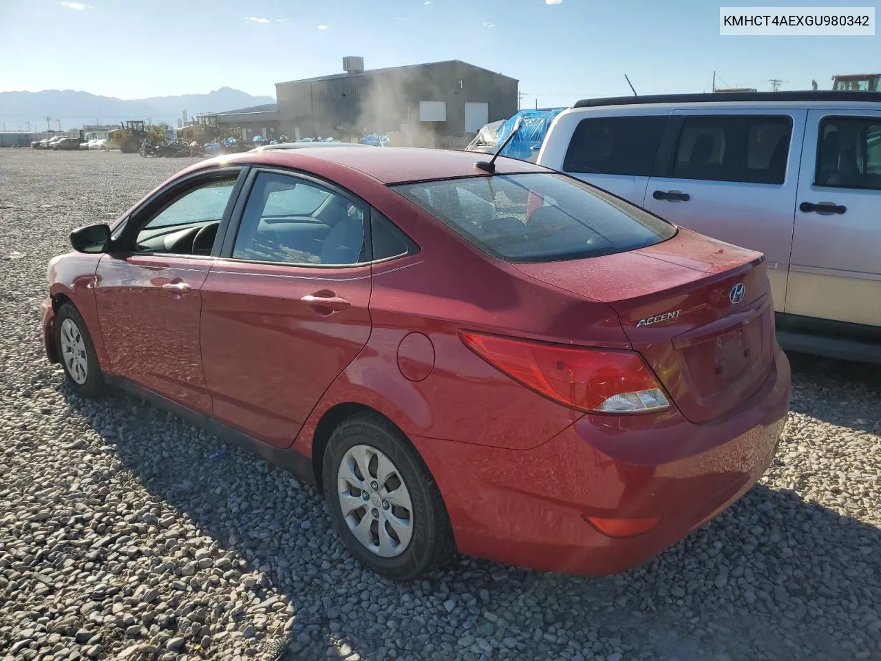 KMHCT4AEXGU980342 2016 Hyundai Accent Se