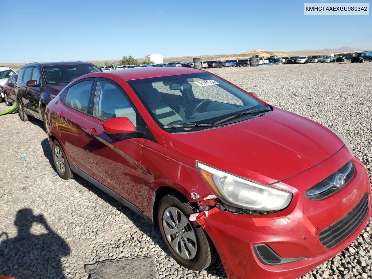 KMHCT4AEXGU980342 2016 Hyundai Accent Se