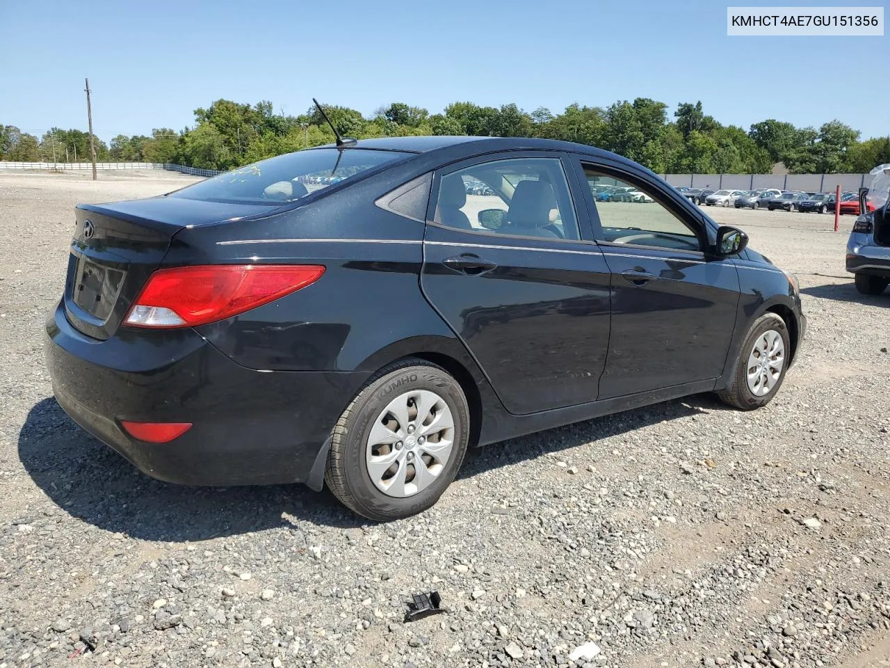 2016 Hyundai Accent Se VIN: KMHCT4AE7GU151356 Lot: 70562494