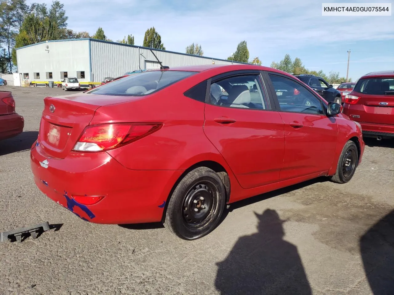 2016 Hyundai Accent Se VIN: KMHCT4AE0GU075544 Lot: 72982384