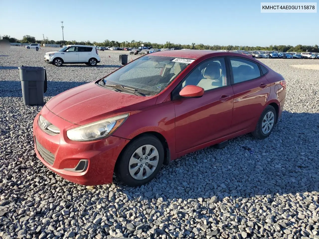 KMHCT4AE0GU115878 2016 Hyundai Accent Se