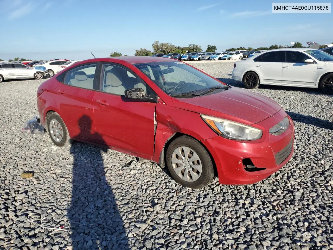 KMHCT4AE0GU115878 2016 Hyundai Accent Se