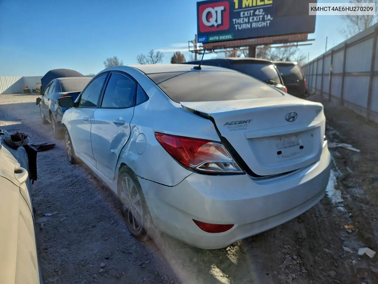 KMHCT4AE6HU270209 2017 Hyundai Accent Se
