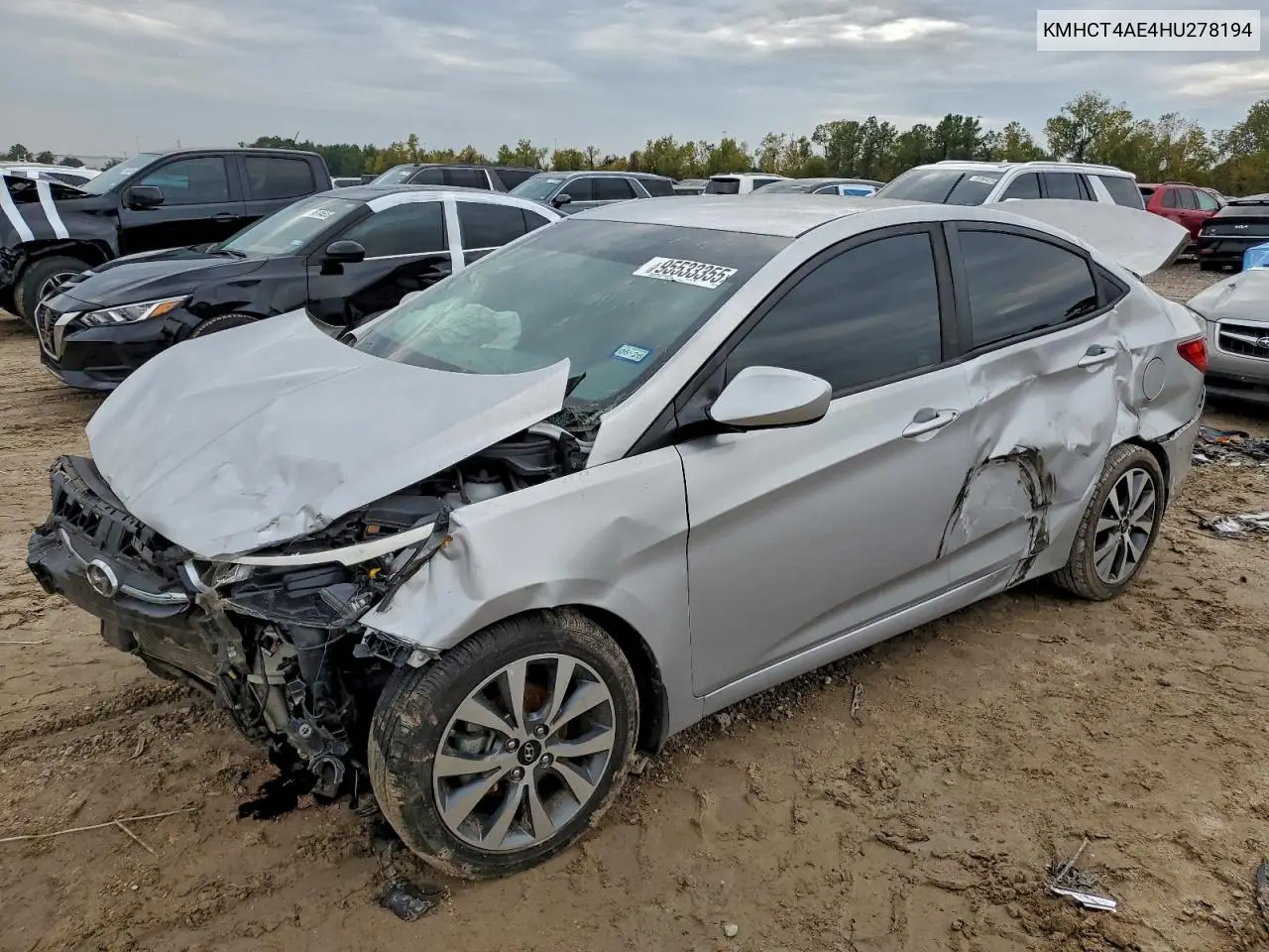 KMHCT4AE4HU278194 2017 Hyundai Accent Se
