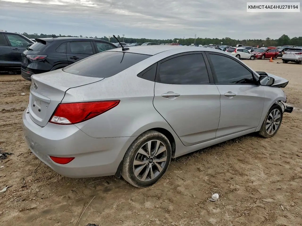 KMHCT4AE4HU278194 2017 Hyundai Accent Se
