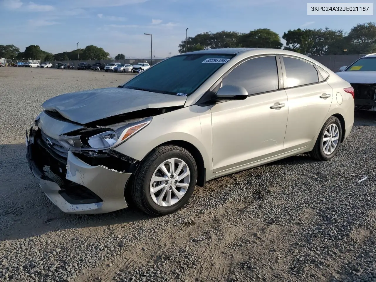 3KPC24A32JE021187 2018 Hyundai Accent Se