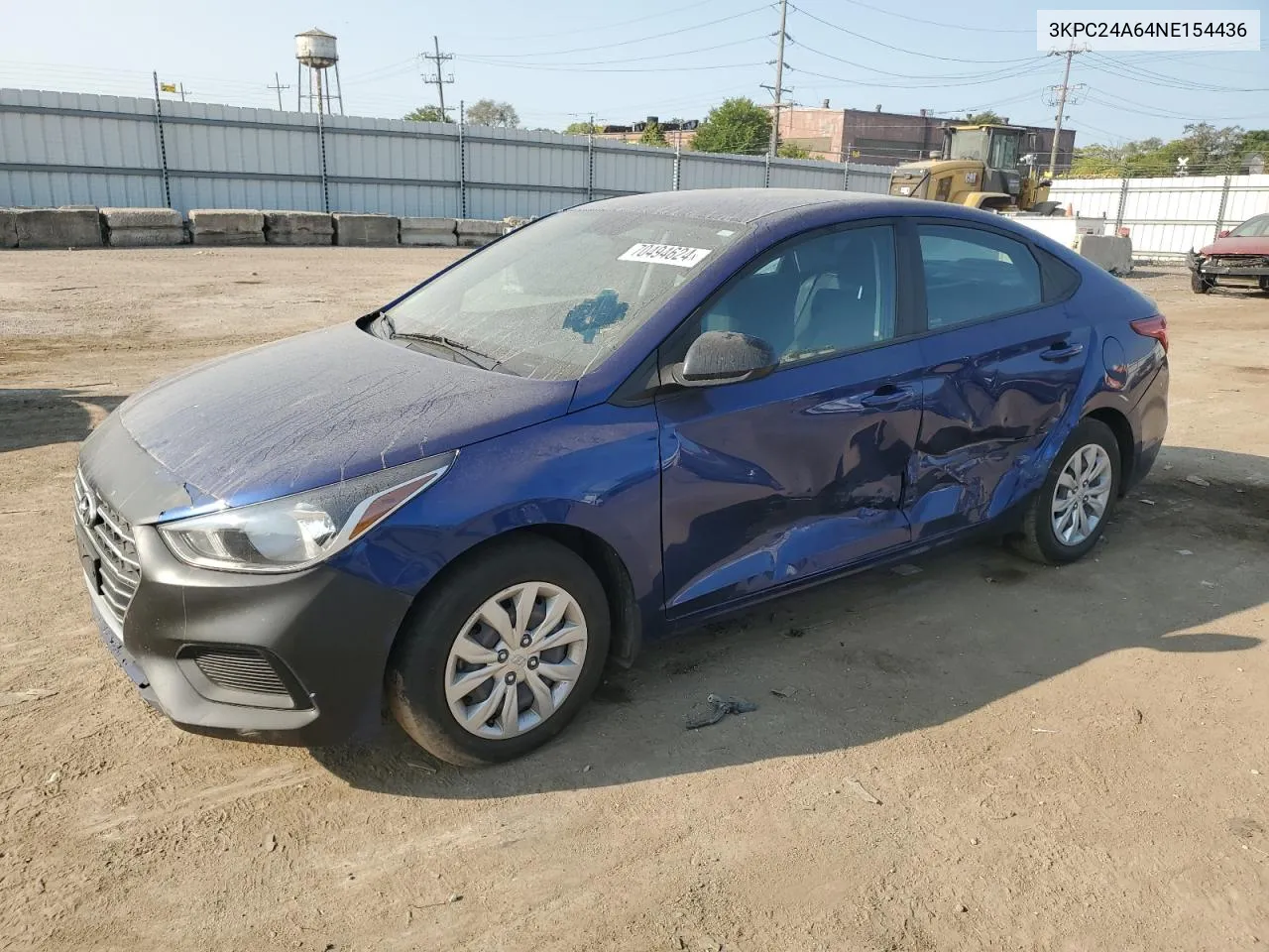 3KPC24A64NE154436 2022 Hyundai Accent Se