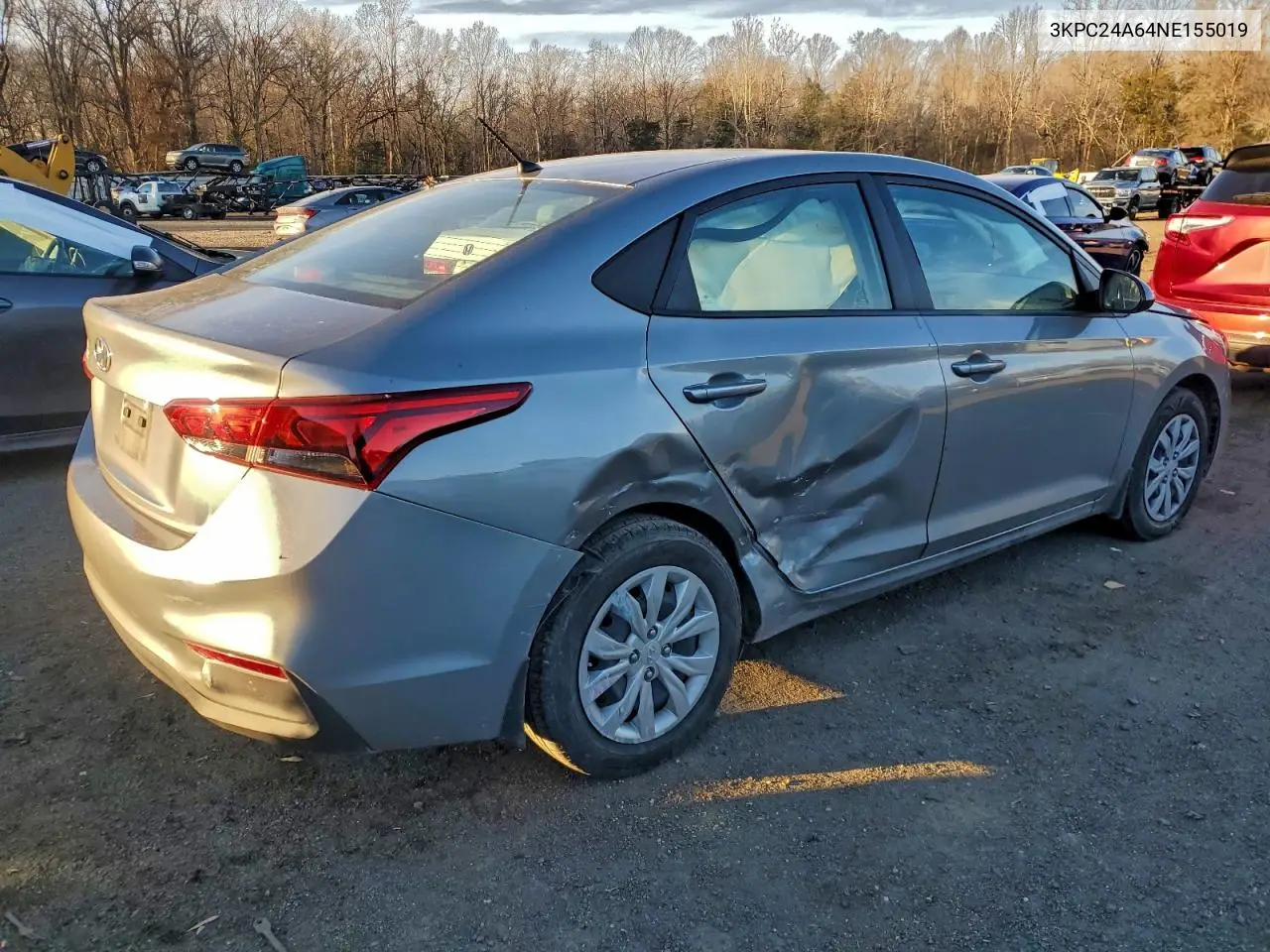 3KPC24A64NE155019 2022 Hyundai Accent Se