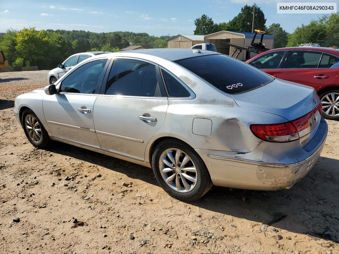 2008 Hyundai Azera Se VIN: KMHFC46F08A290343 Lot: 62847374