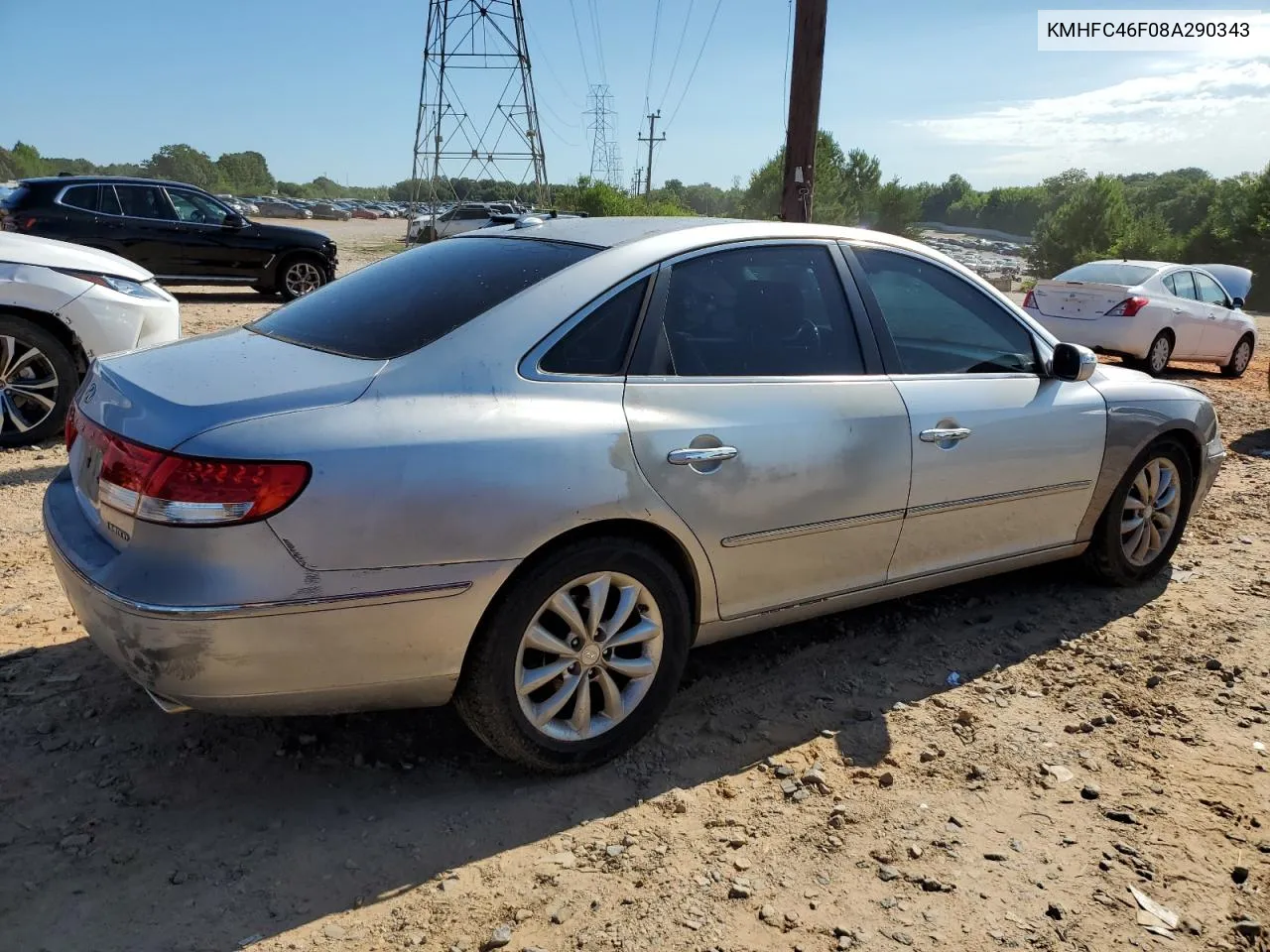 2008 Hyundai Azera Se VIN: KMHFC46F08A290343 Lot: 62847374