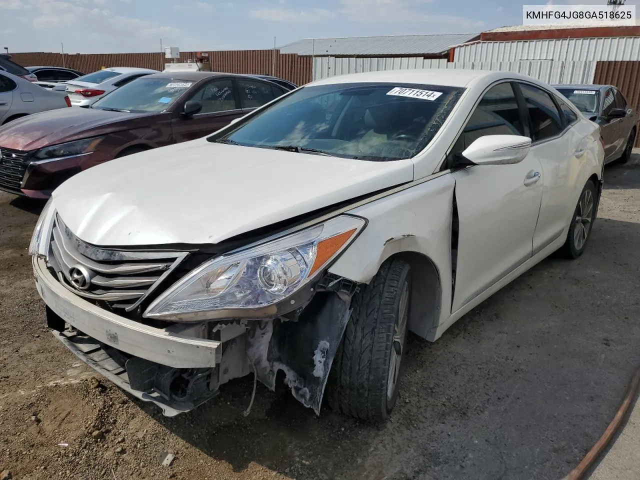 2016 Hyundai Azera VIN: KMHFG4JG8GA518625 Lot: 70711514