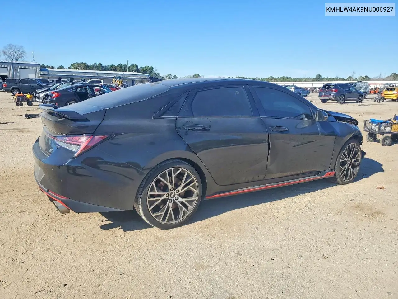 2022 Hyundai Elantra N VIN: KMHLW4AK9NU006927 Lot: 72967305