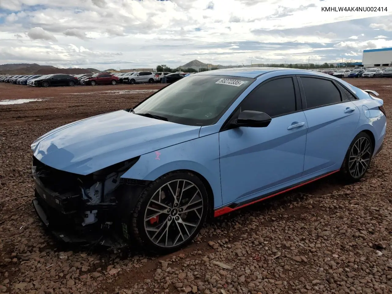 KMHLW4AK4NU002414 2022 Hyundai Elantra N