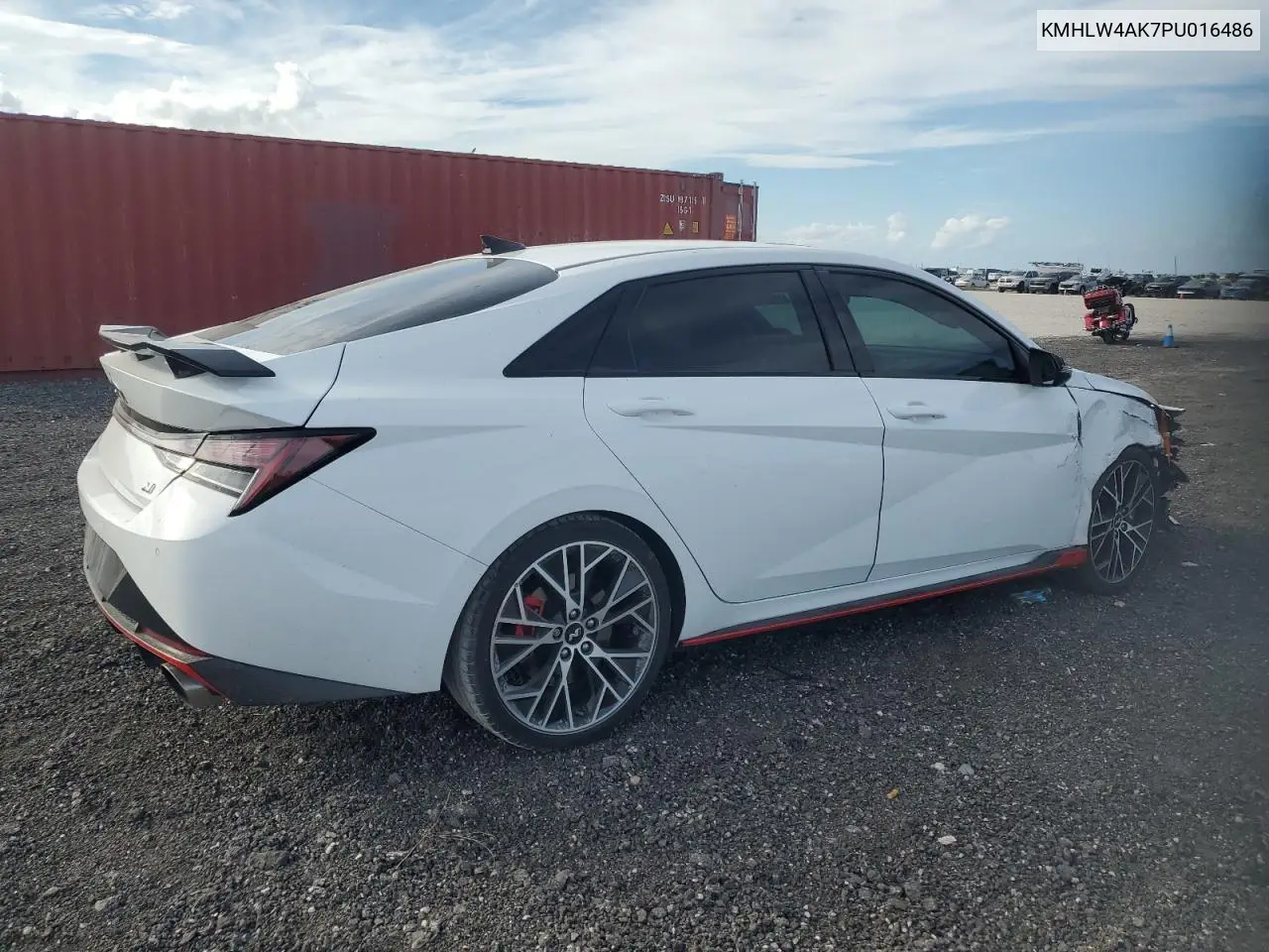 KMHLW4AK7PU016486 2023 Hyundai Elantra N