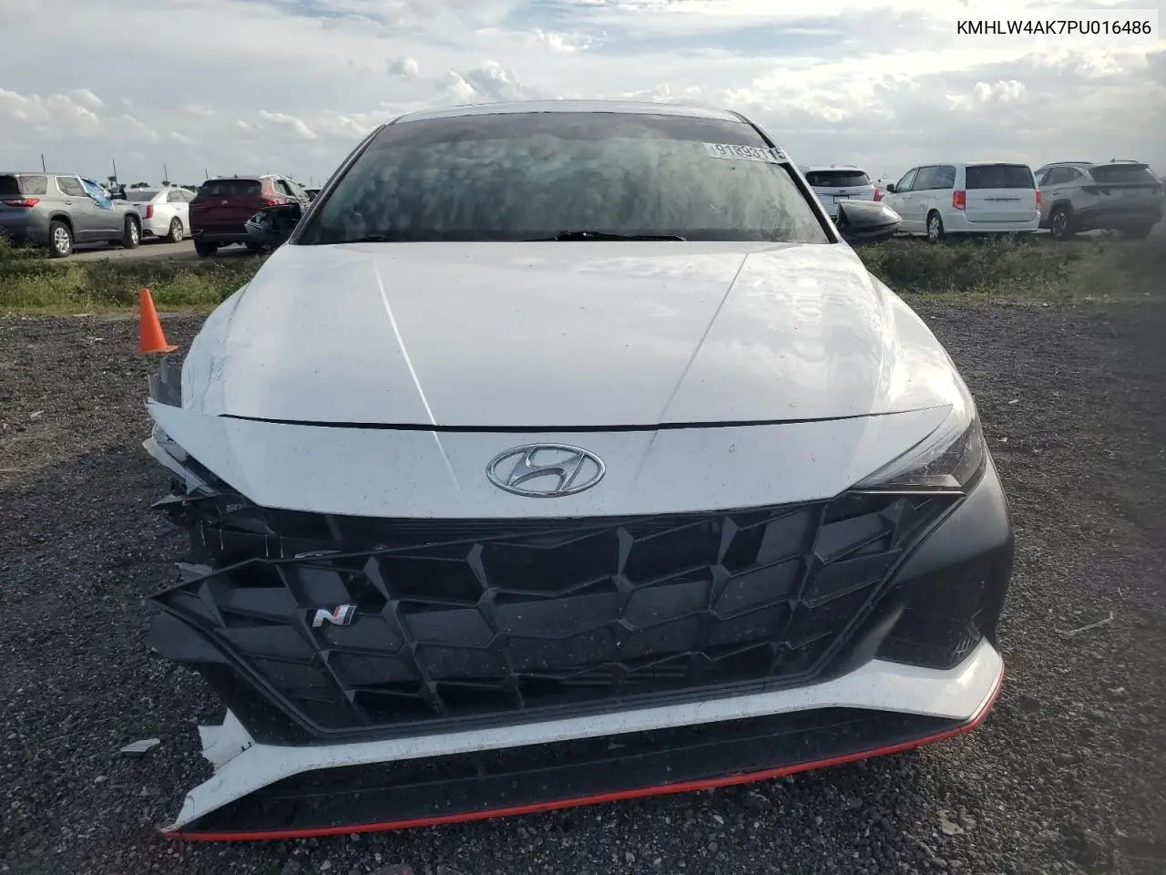 KMHLW4AK7PU016486 2023 Hyundai Elantra N