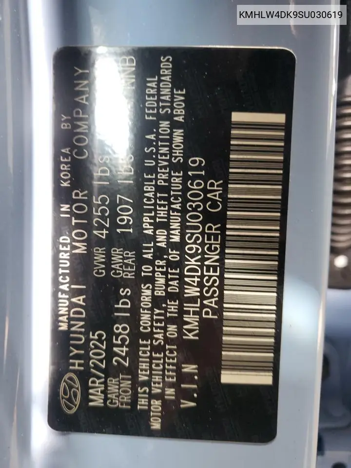KMHLW4DK9SU030619 2025 Hyundai Elantra N
