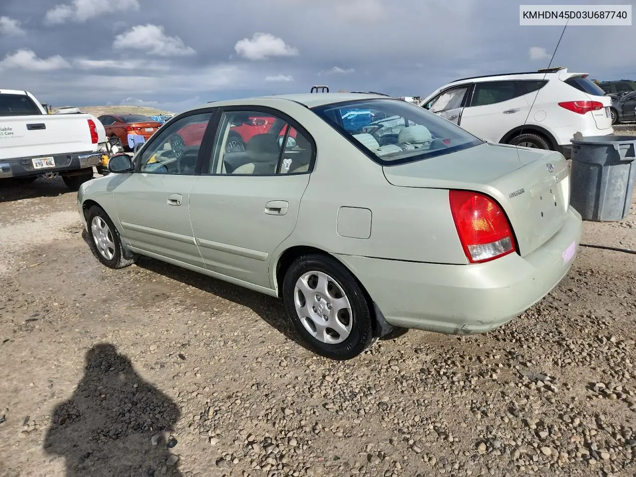 KMHDN45D03U687740 2003 Hyundai Elantra Gls
