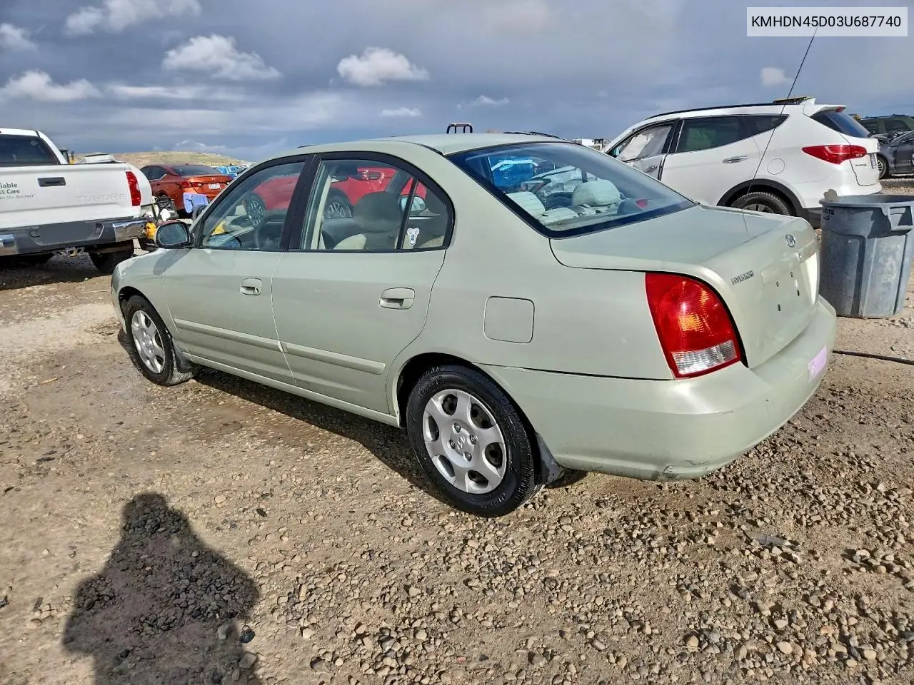KMHDN45D03U687740 2003 Hyundai Elantra Gls