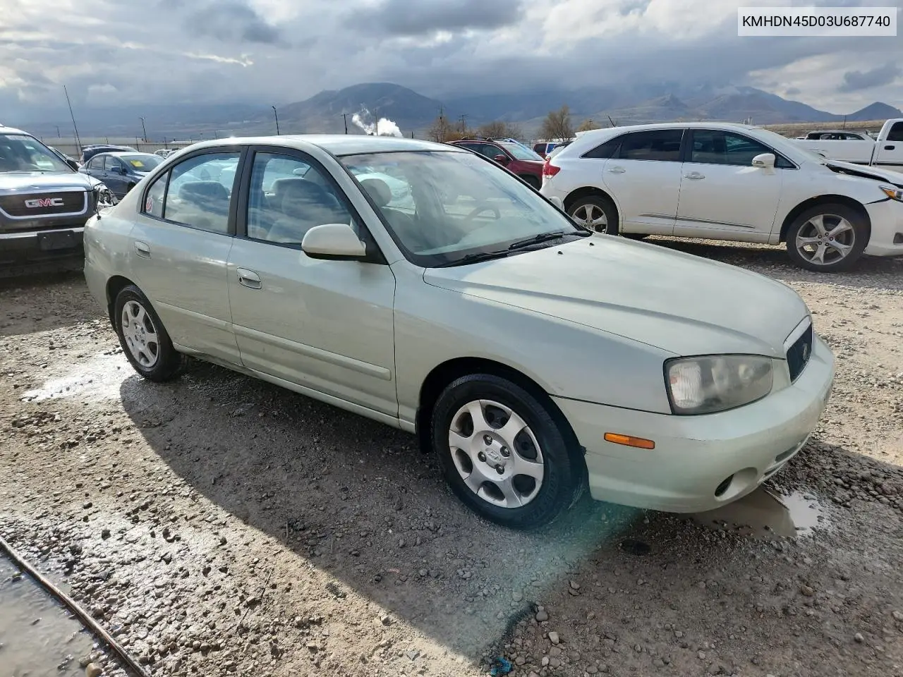 KMHDN45D03U687740 2003 Hyundai Elantra Gls