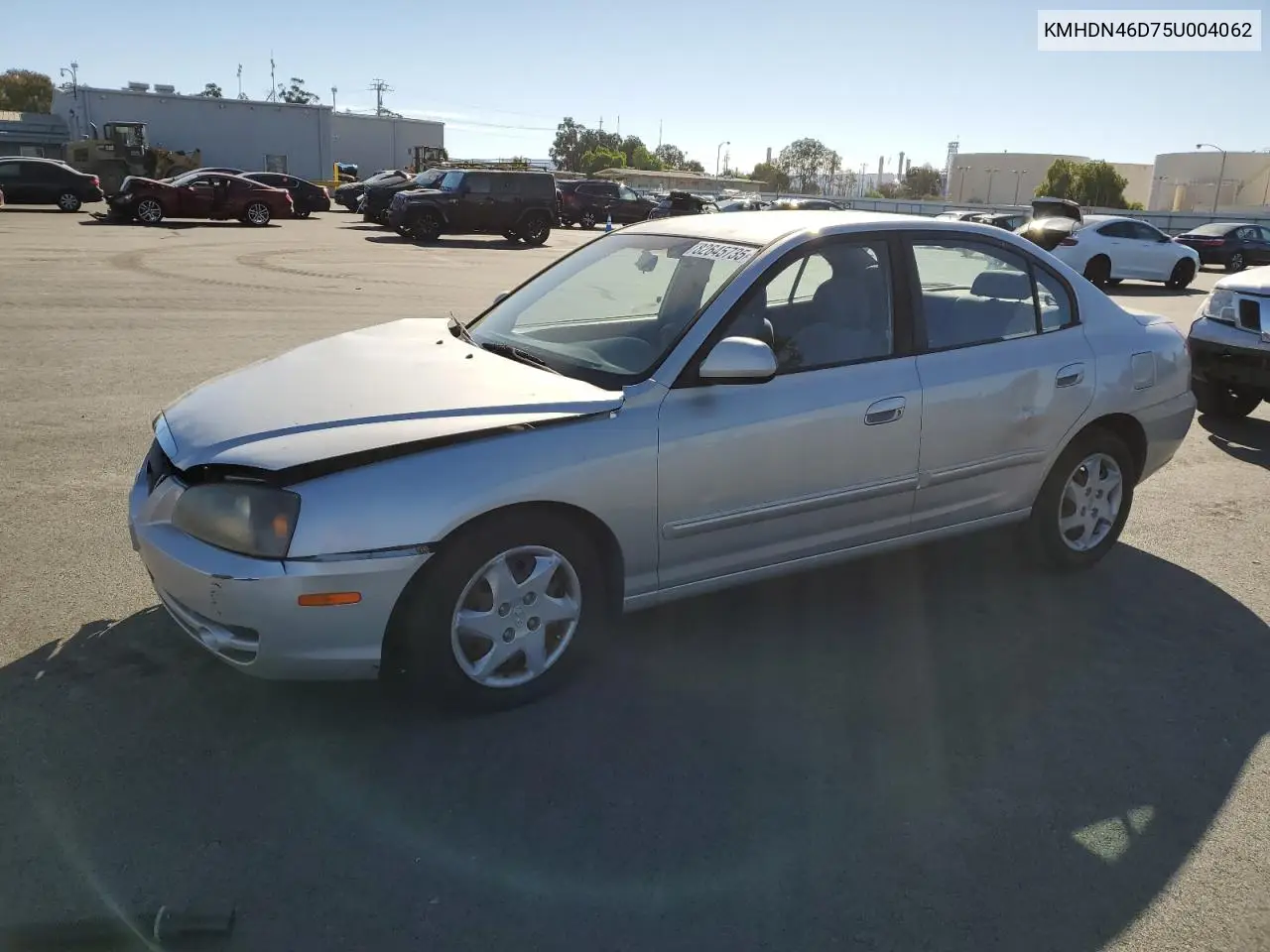 KMHDN46D75U004062 2005 Hyundai Elantra Gls