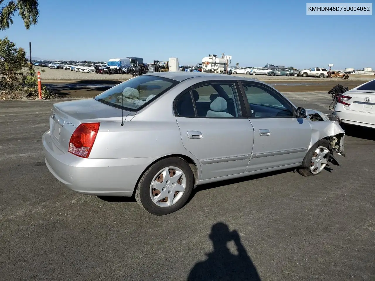KMHDN46D75U004062 2005 Hyundai Elantra Gls