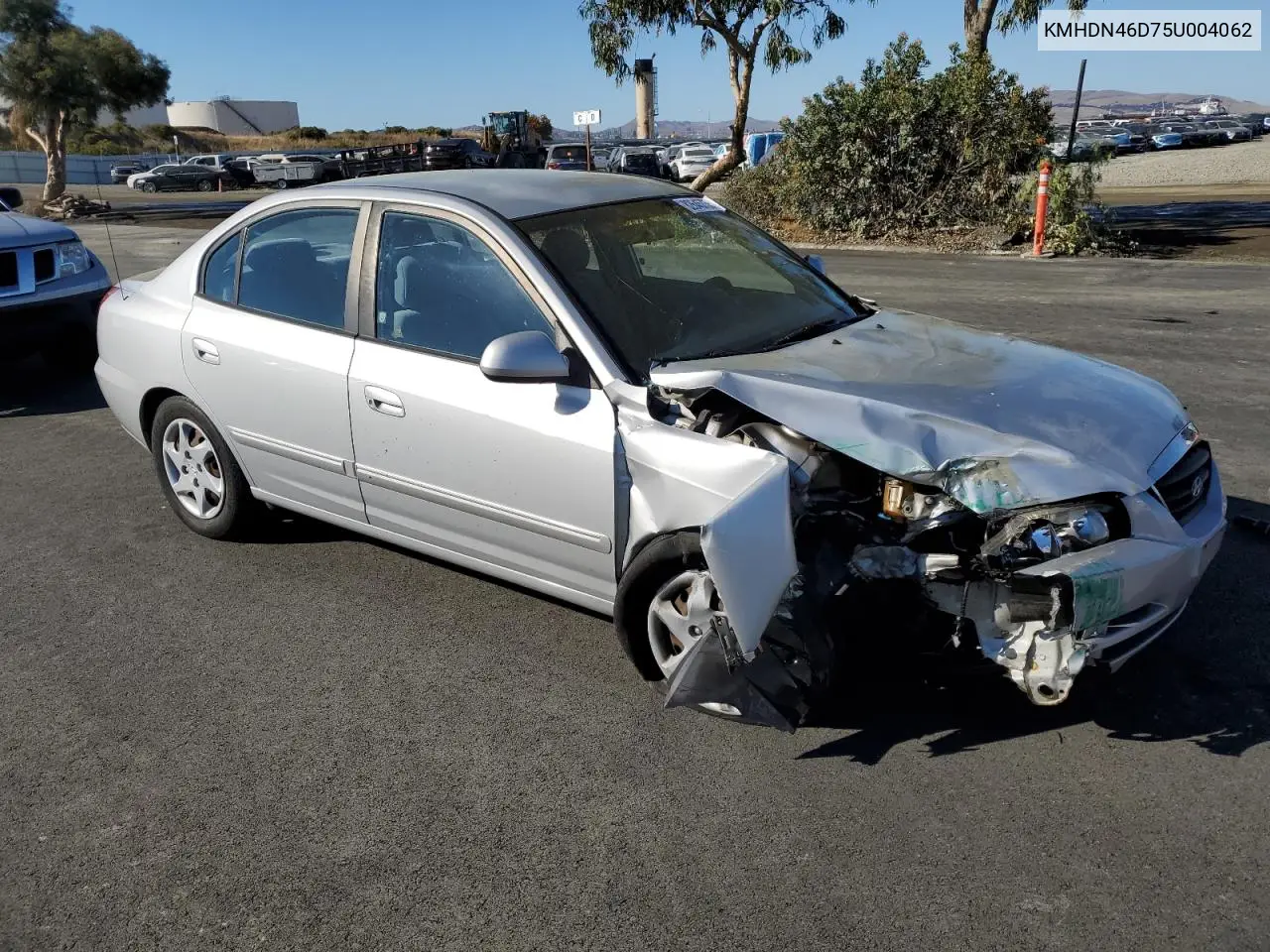 KMHDN46D75U004062 2005 Hyundai Elantra Gls