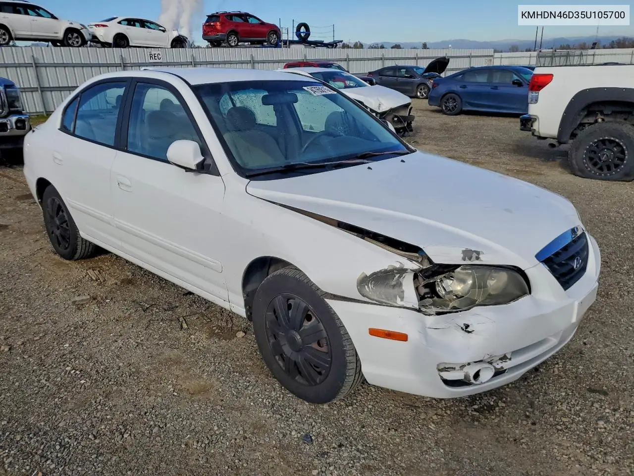 KMHDN46D35U105700 2005 Hyundai Elantra Gls