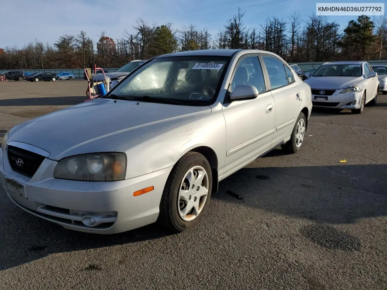 KMHDN46D36U277792 2006 Hyundai Elantra Gls
