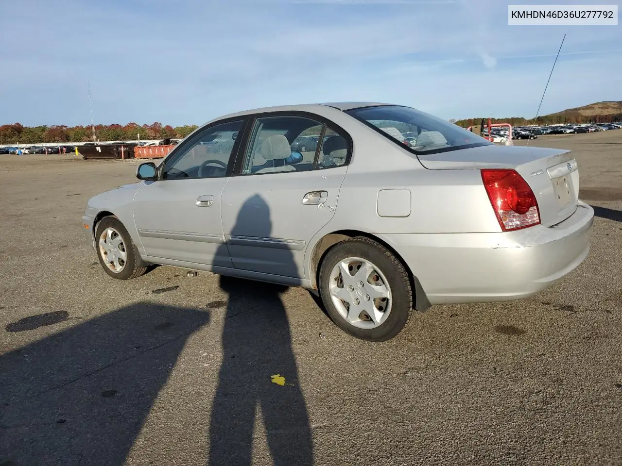 KMHDN46D36U277792 2006 Hyundai Elantra Gls