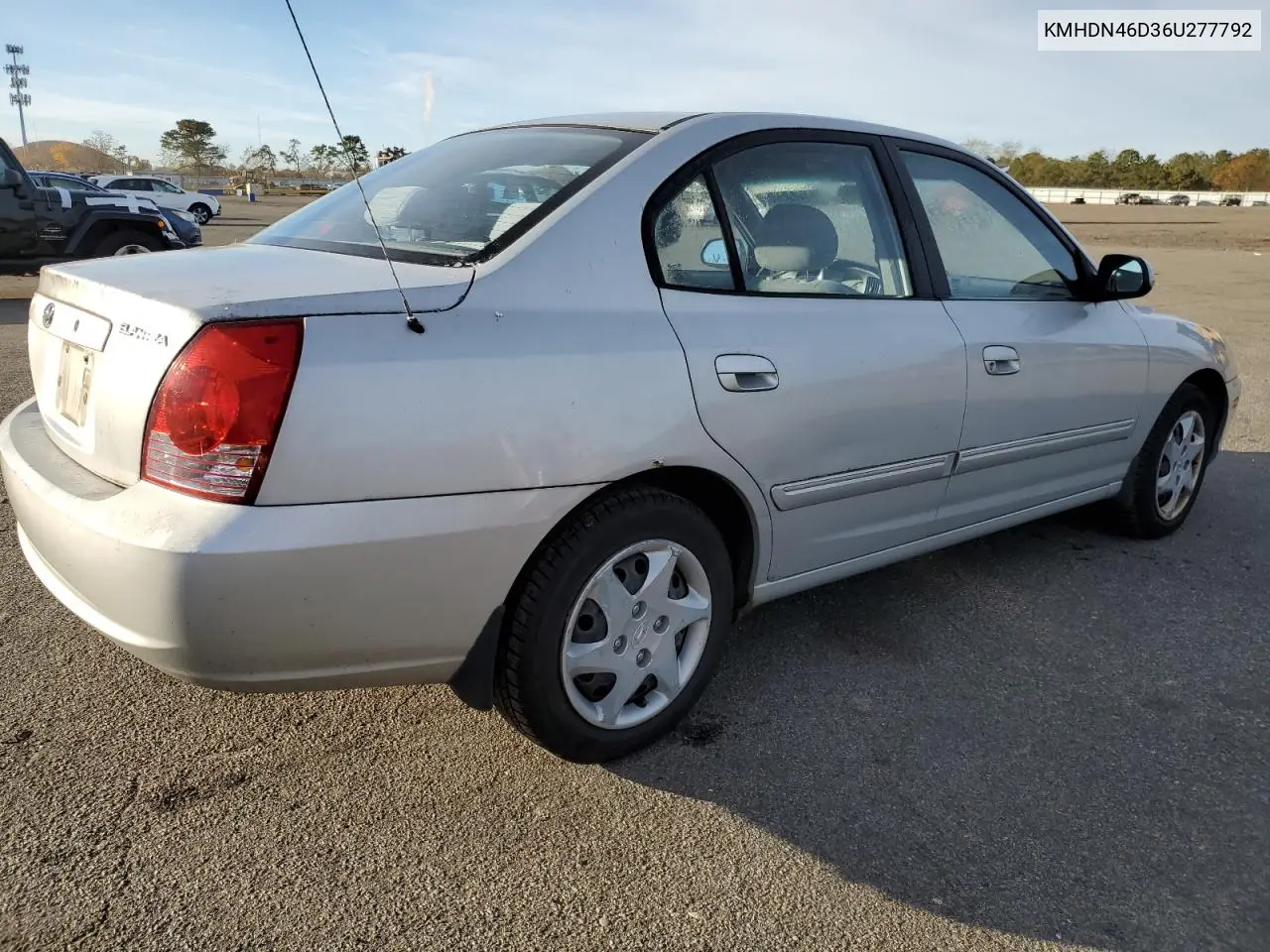 KMHDN46D36U277792 2006 Hyundai Elantra Gls