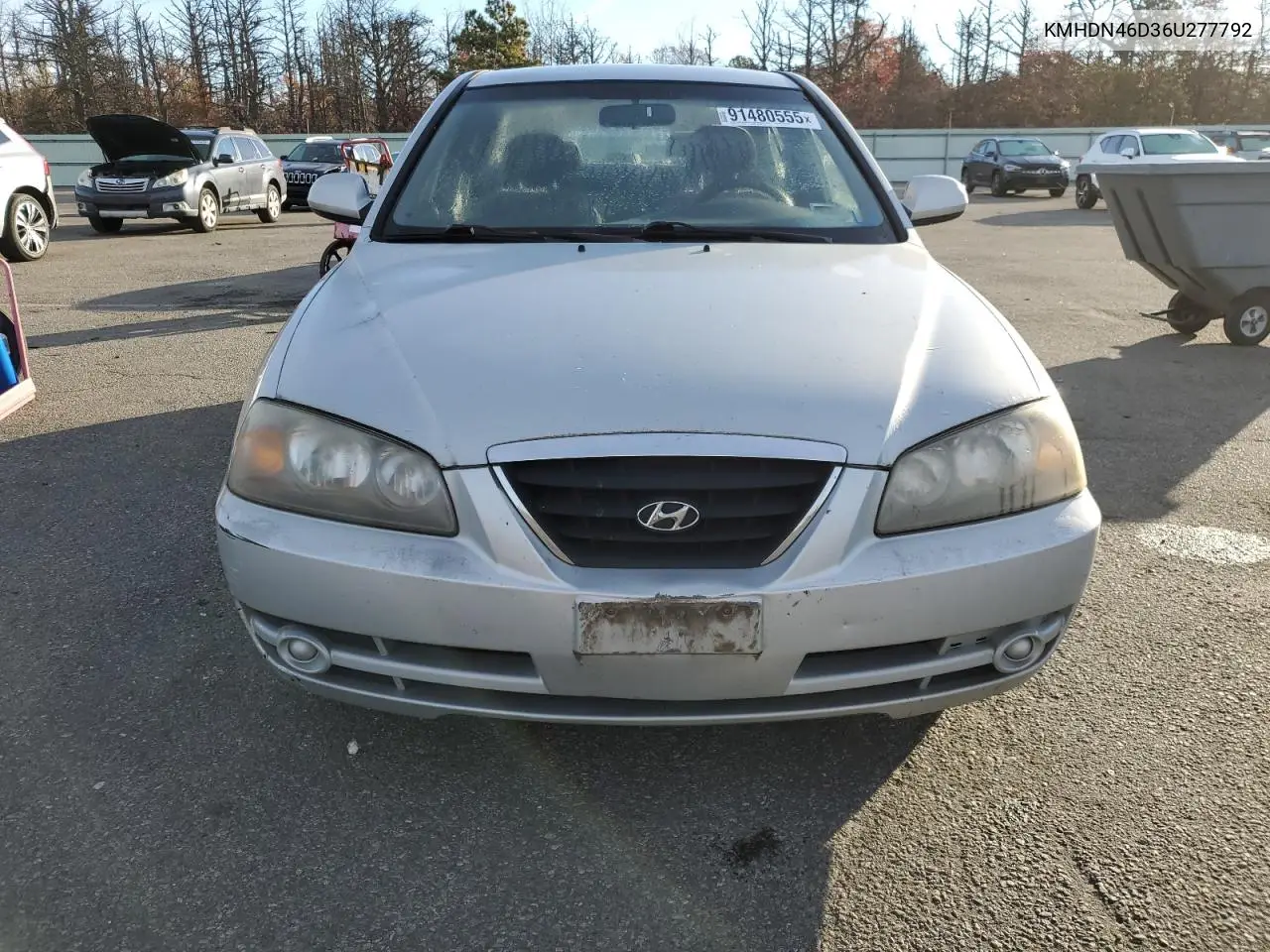 KMHDN46D36U277792 2006 Hyundai Elantra Gls