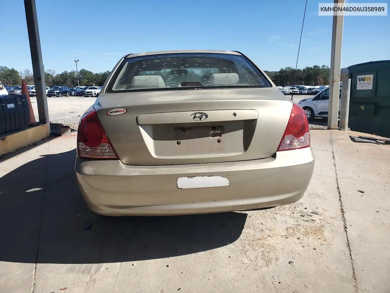 KMHDN46D06U358989 2006 Hyundai Elantra Gls