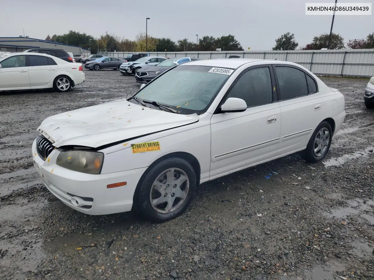 KMHDN46D86U349439 2006 Hyundai Elantra Gls