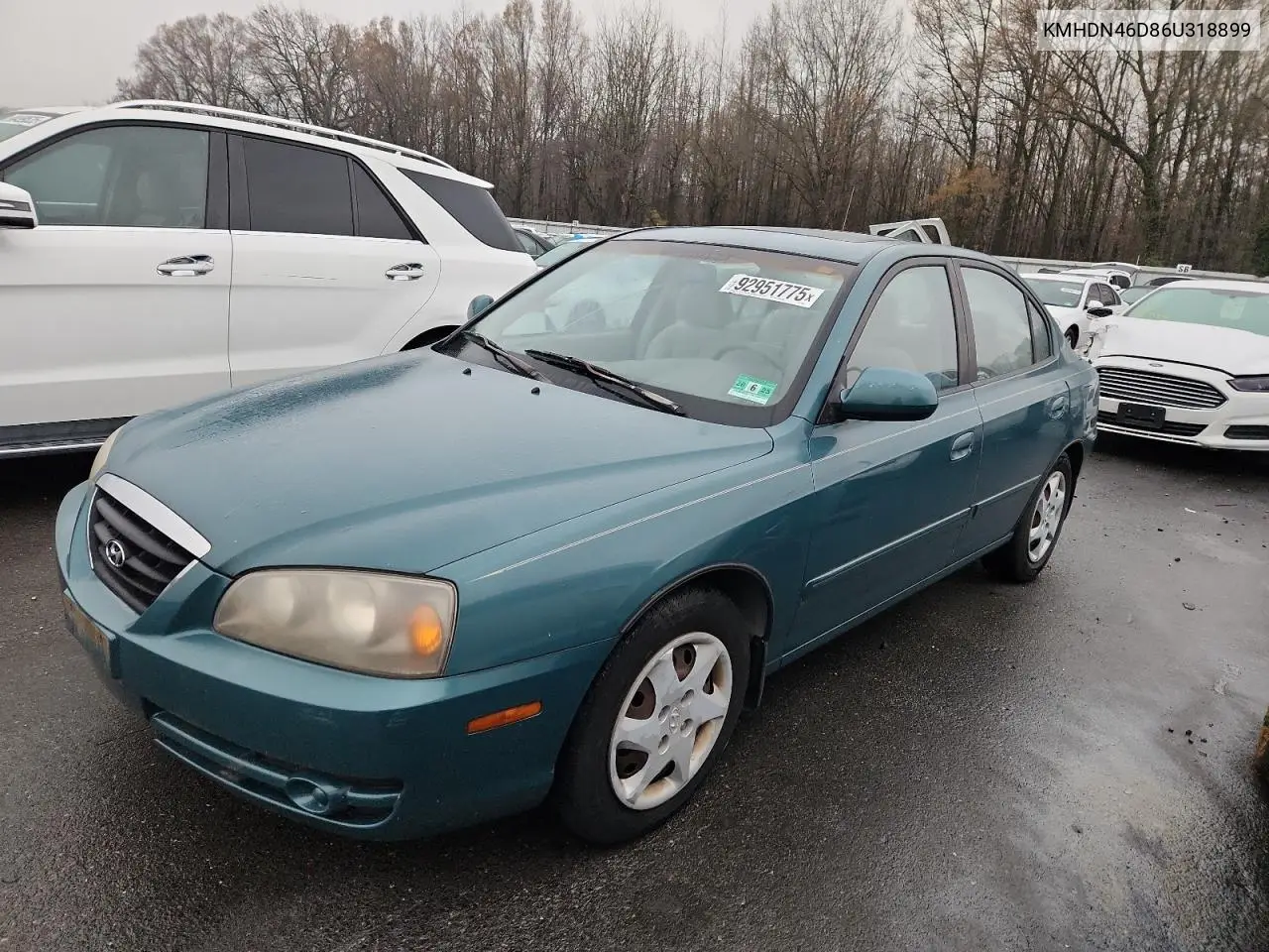 KMHDN46D86U318899 2006 Hyundai Elantra Gls