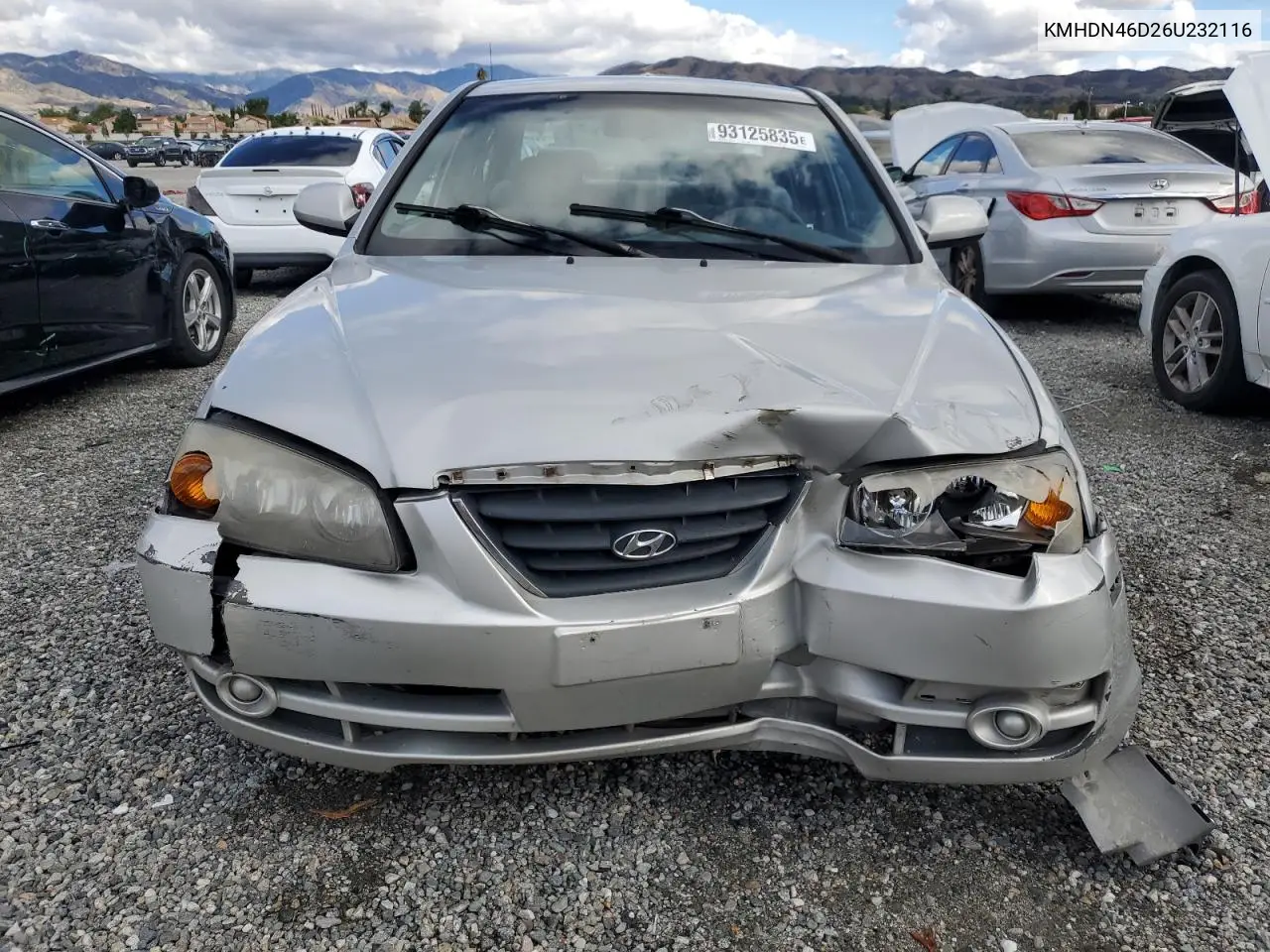 KMHDN46D26U232116 2006 Hyundai Elantra Gls