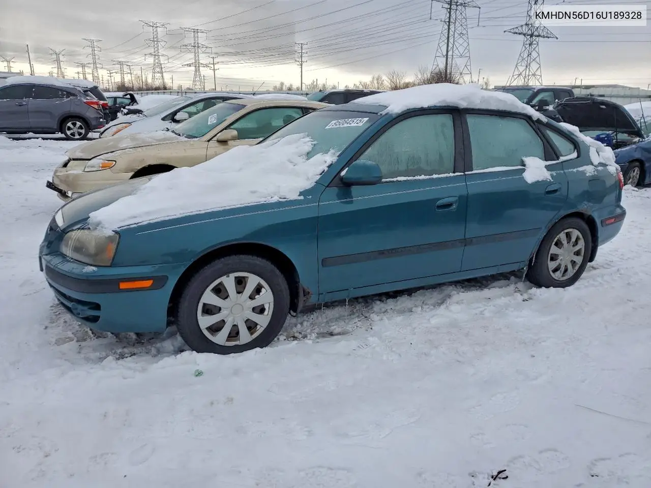 KMHDN56D16U189328 2006 Hyundai Elantra Gls