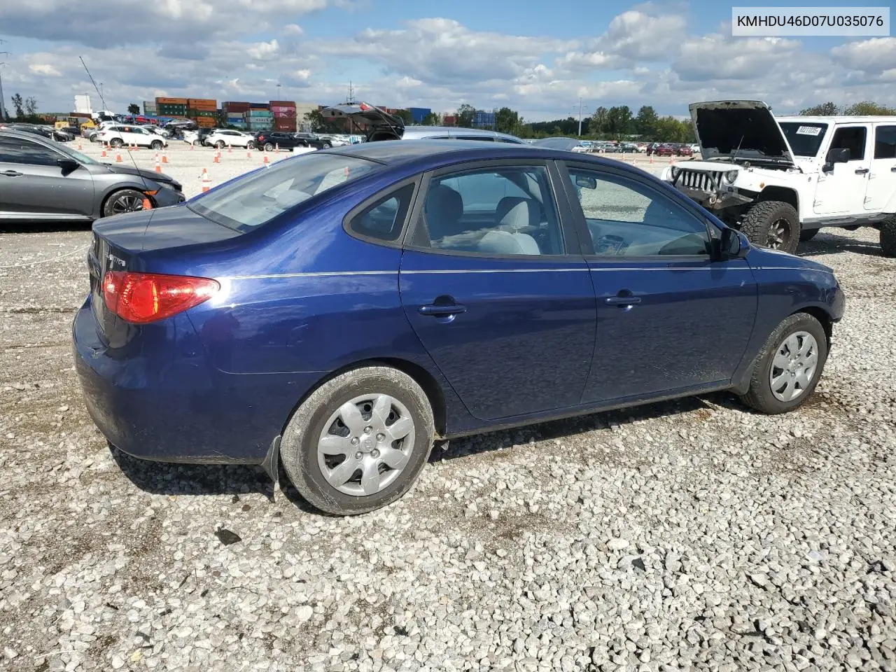 KMHDU46D07U035076 2007 Hyundai Elantra Gls
