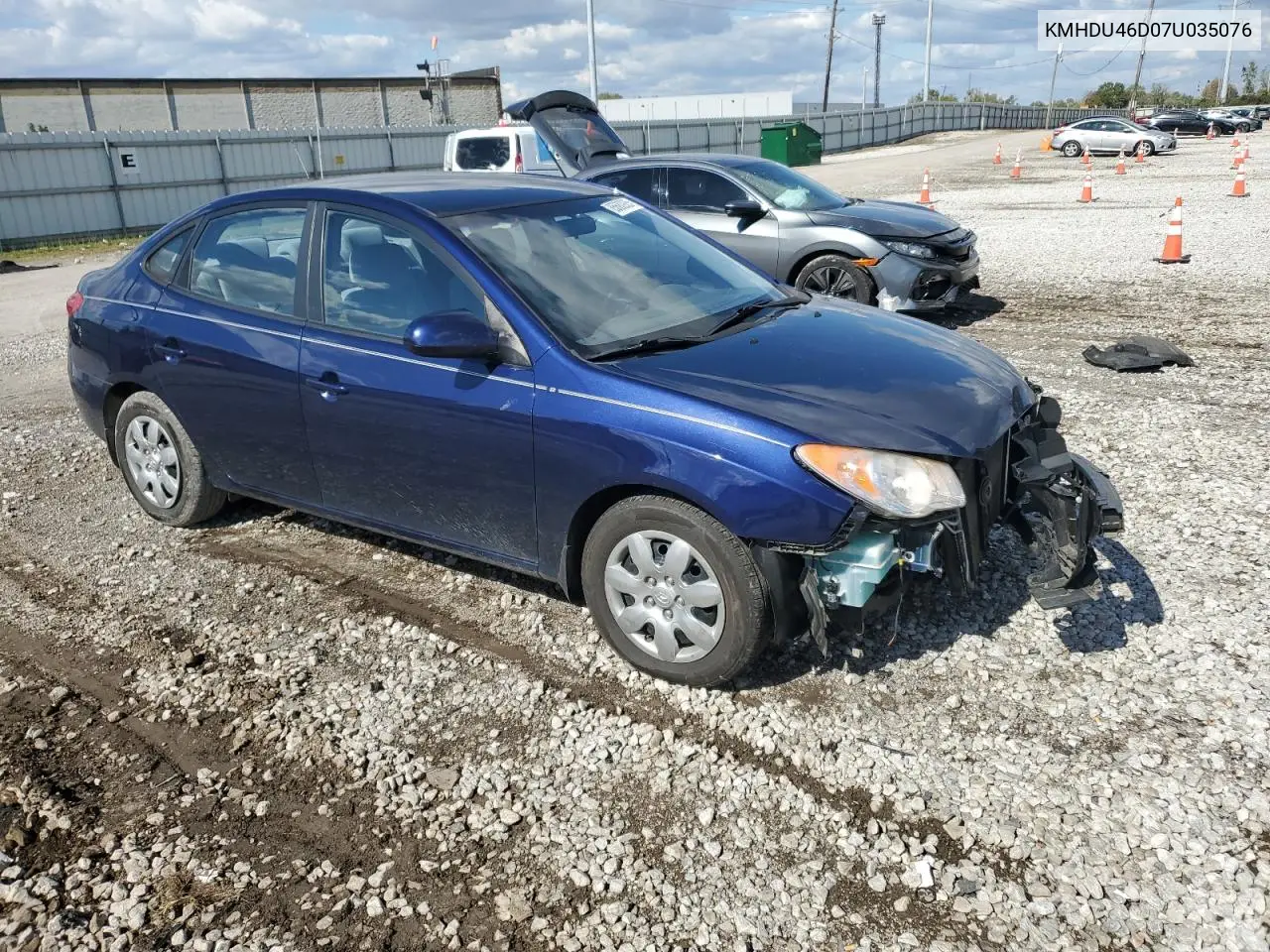 KMHDU46D07U035076 2007 Hyundai Elantra Gls