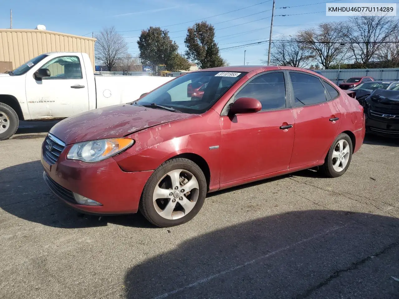 KMHDU46D77U114289 2007 Hyundai Elantra Gls